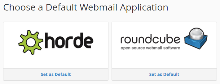 Choose Webmail Client